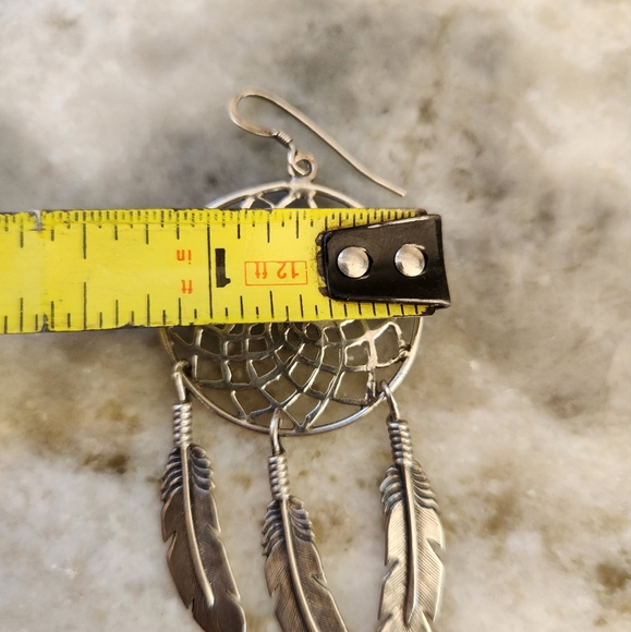 Sterling silver and turquoise earrings - Picture 5 of 8